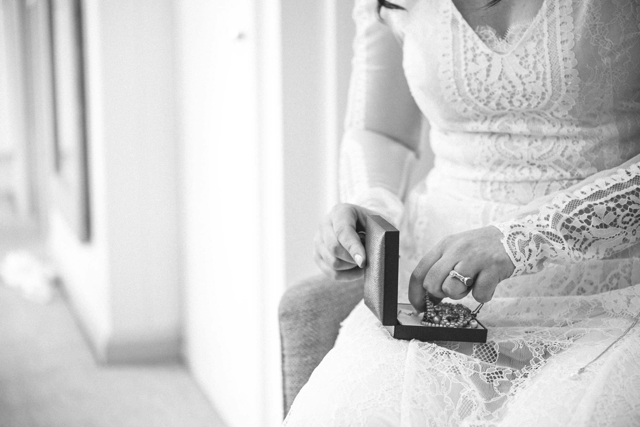 Bride pre-wedding detail
