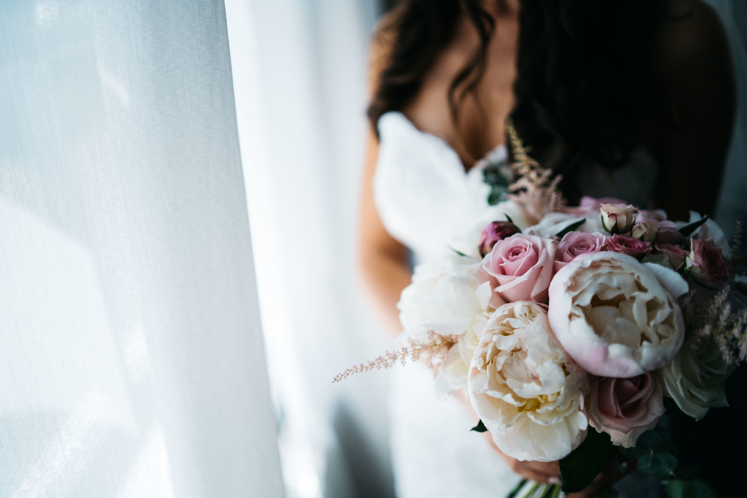The bride and bouquet