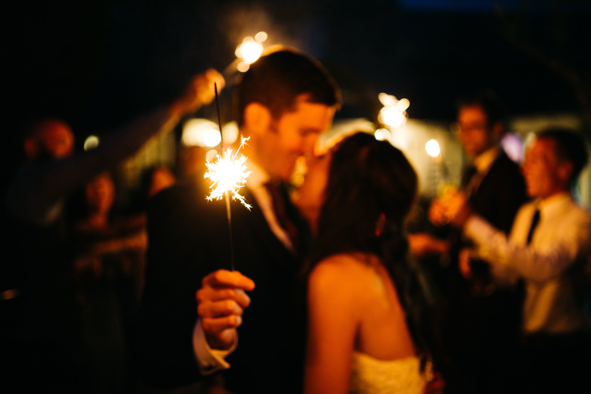 Wedding Sparklers at Blue Pigeons