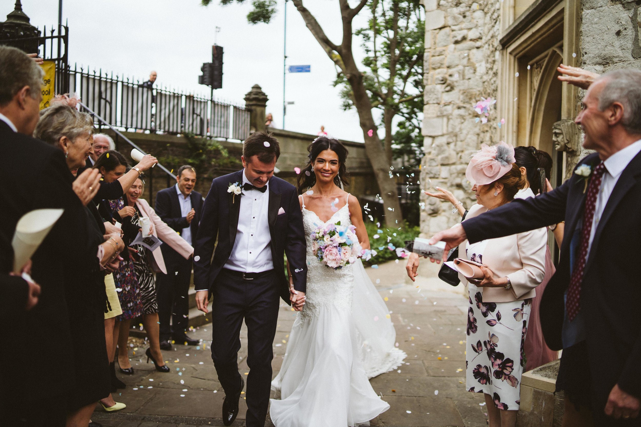 Confetti at Putney Wedding