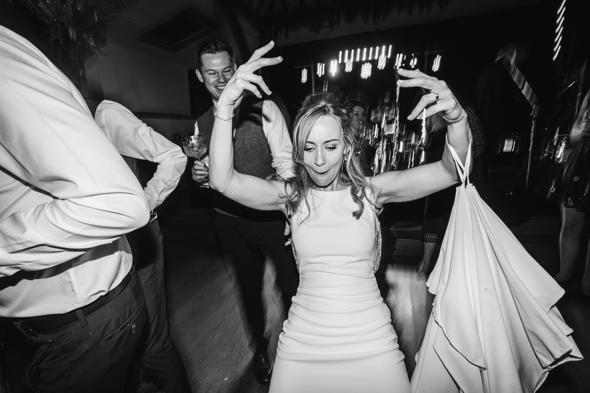 Bride dances at Kent Wedding (Copy)