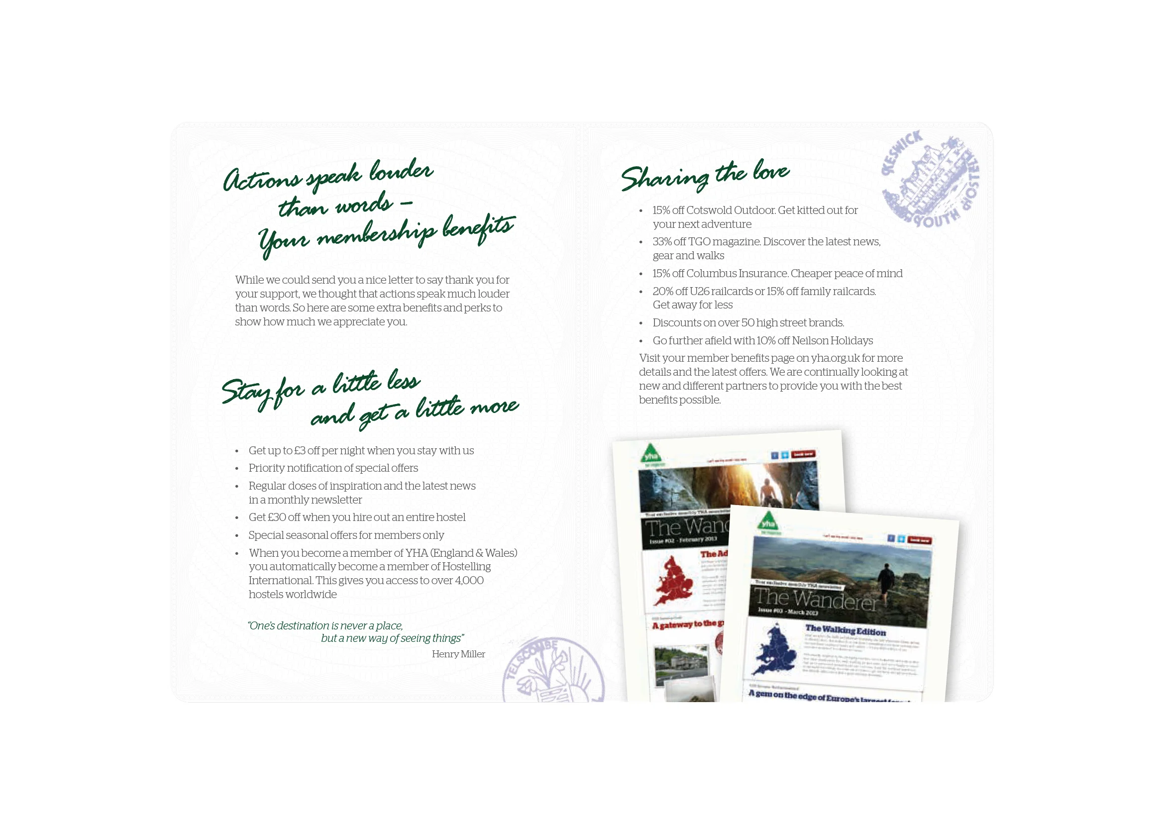 Welcome pack (spread)