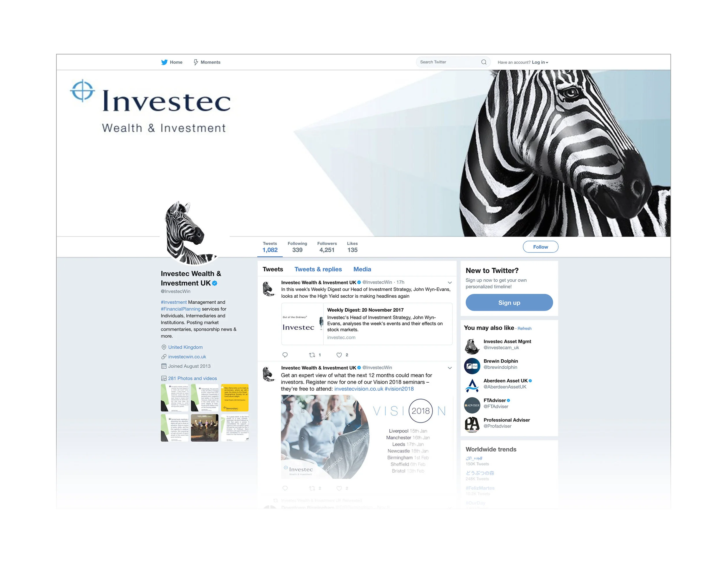 Vision 2018 Twitter post