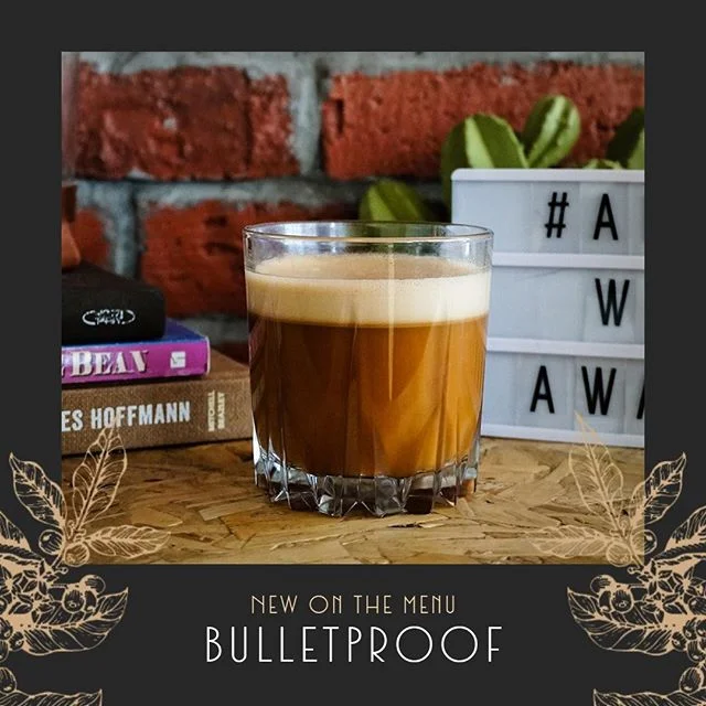 NEW ON THE MENU: Bulletproof⠀
.⠀
For our friends on a keto or low-carb diet, we&rsquo;ve got a treat for you. Our spin on this boosted coffee is made with our Ethiopian Kochere Grade 1 beans and a few other special ingredients 😉 Check our story to f