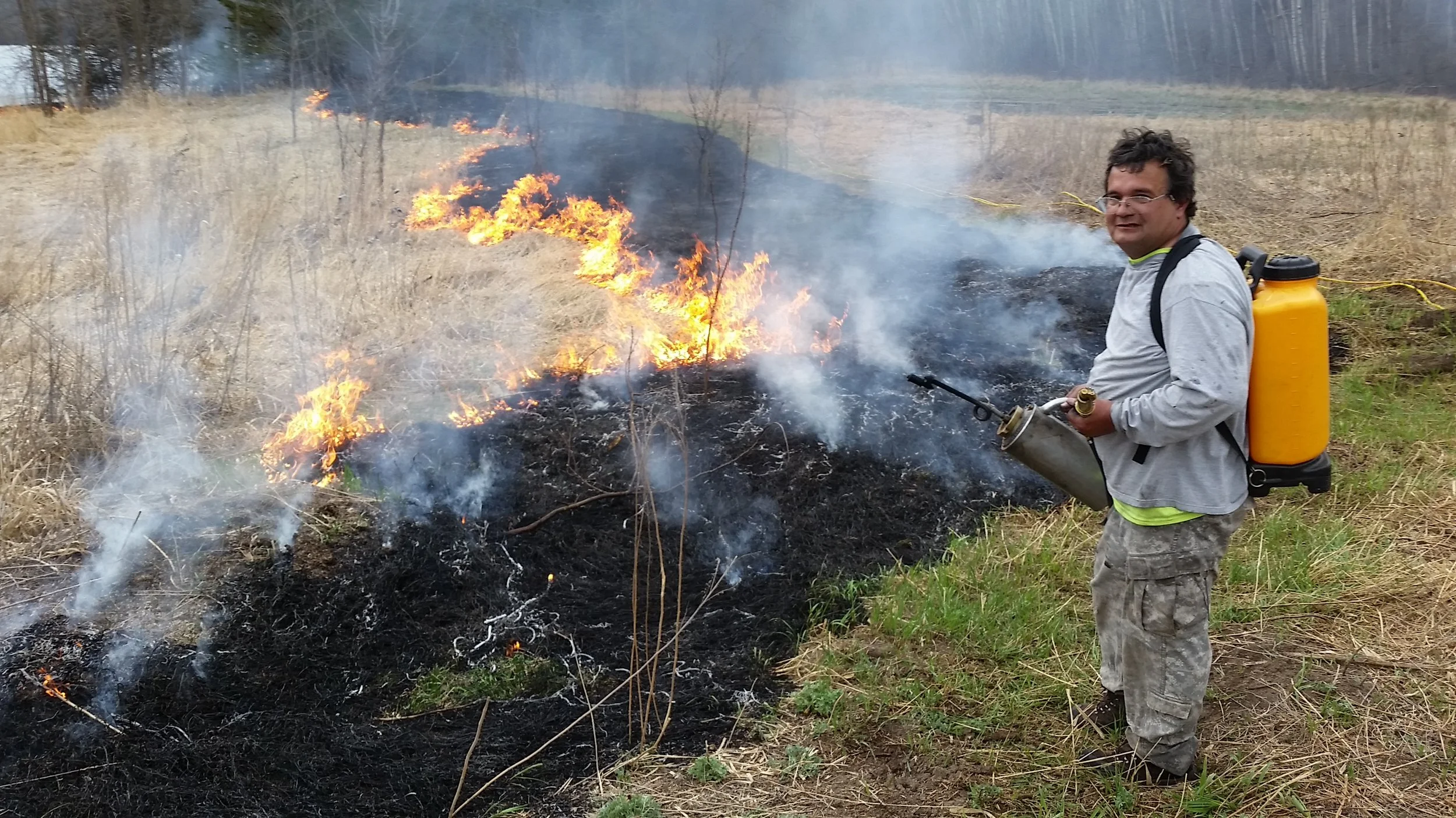 Jeff and me out on a burn. 