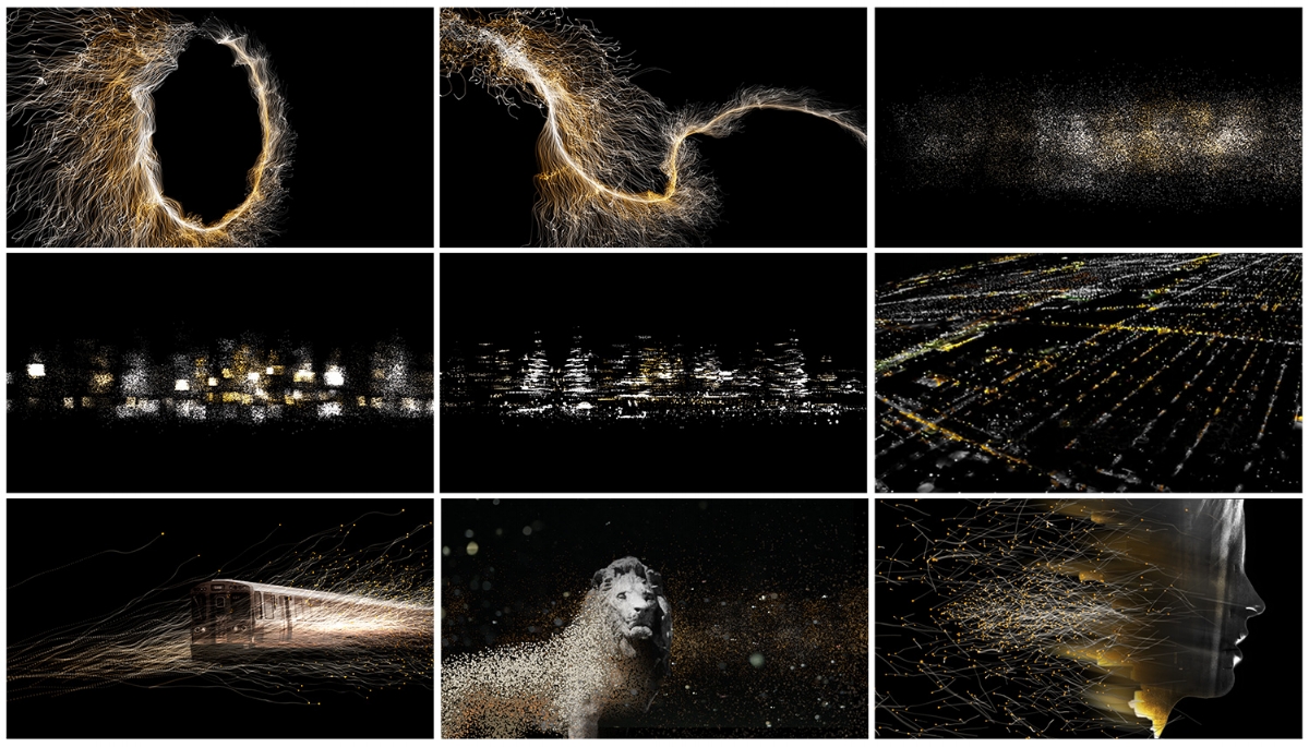 Mood boards for video wall on the facade of Renaissance Hotel in Chicago