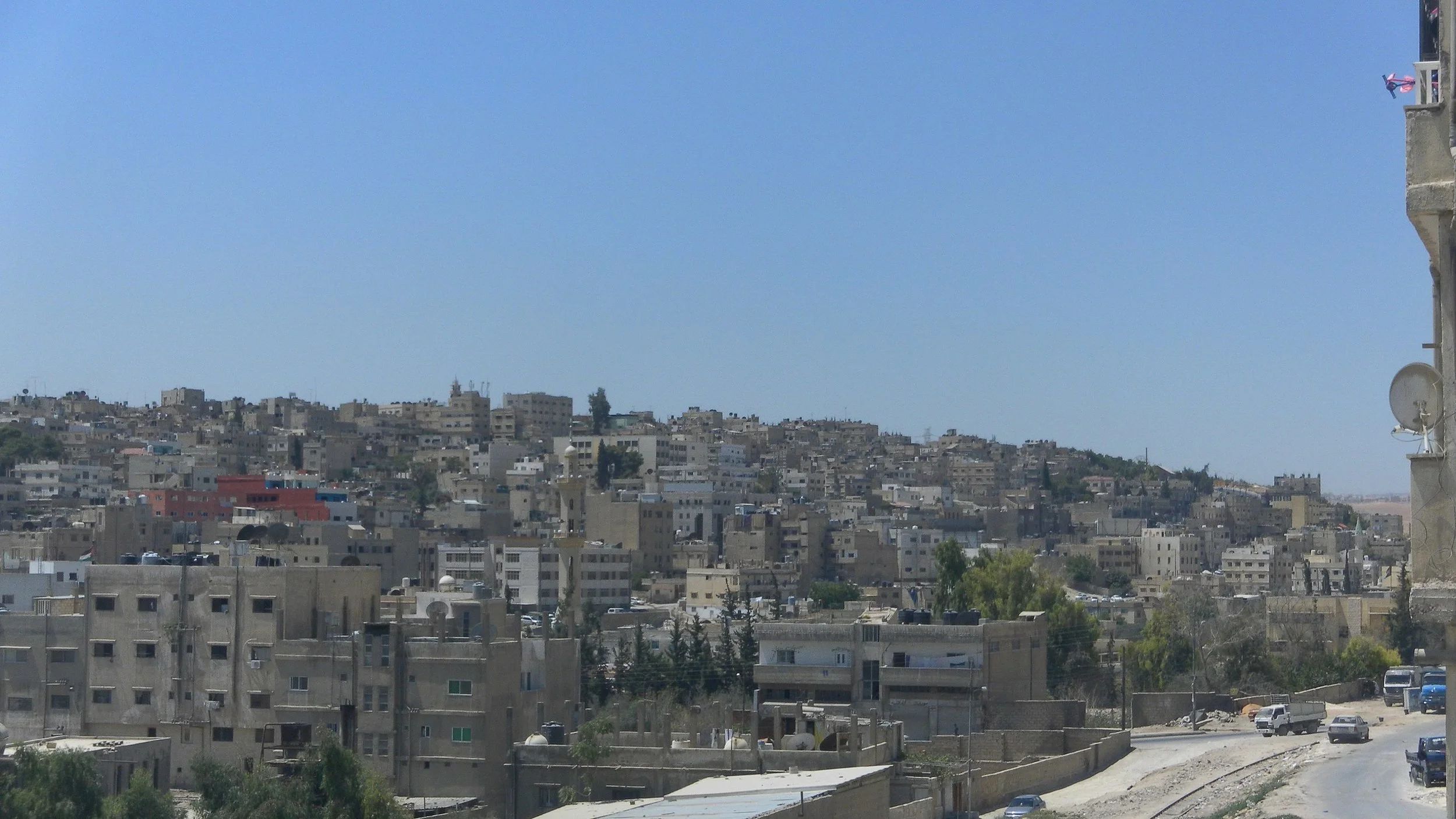 The view from Mt. Ganobe of Raseefa, Al Zarqa, Jordan منظر من الجبل الجنوبي في الرصيفة, الزرقاء، الأردن
