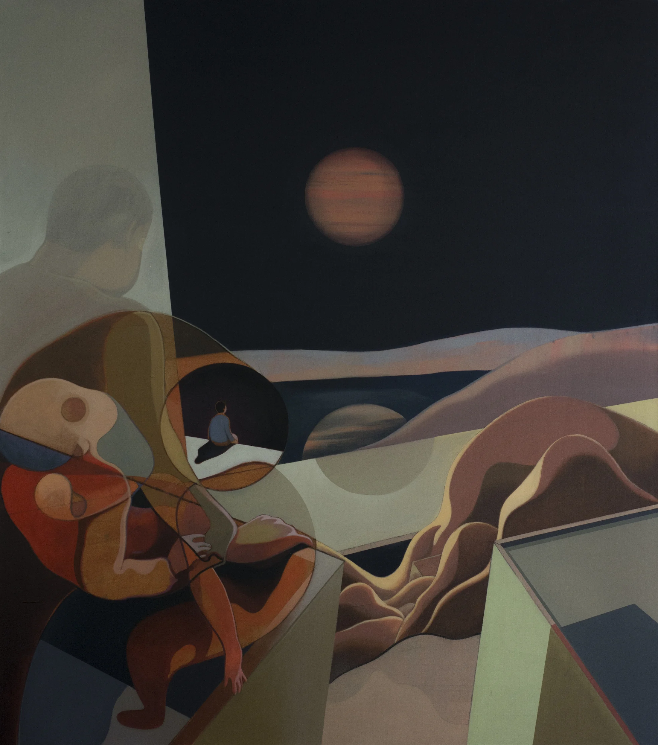 A Prayer. Acrylic on canvas, 170x150cm, 2016.