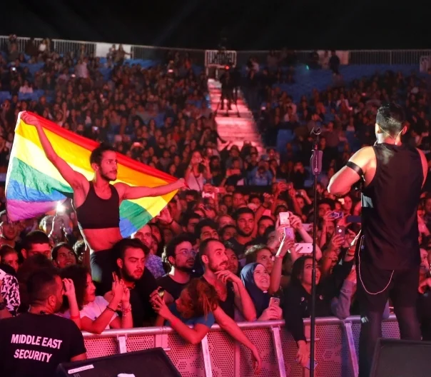 Mashrou Leila concert in Egypt, 22nd of September, 2017. Jamal Saidi/Reuters. PRI.