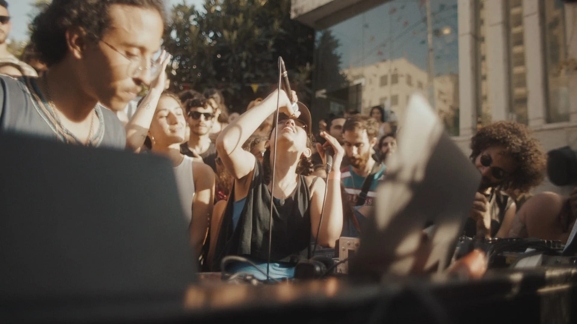 A still of Sama’ from Palestine Underground at Boiler Room show in Ramallah. Credit to Boiler Room for all images.