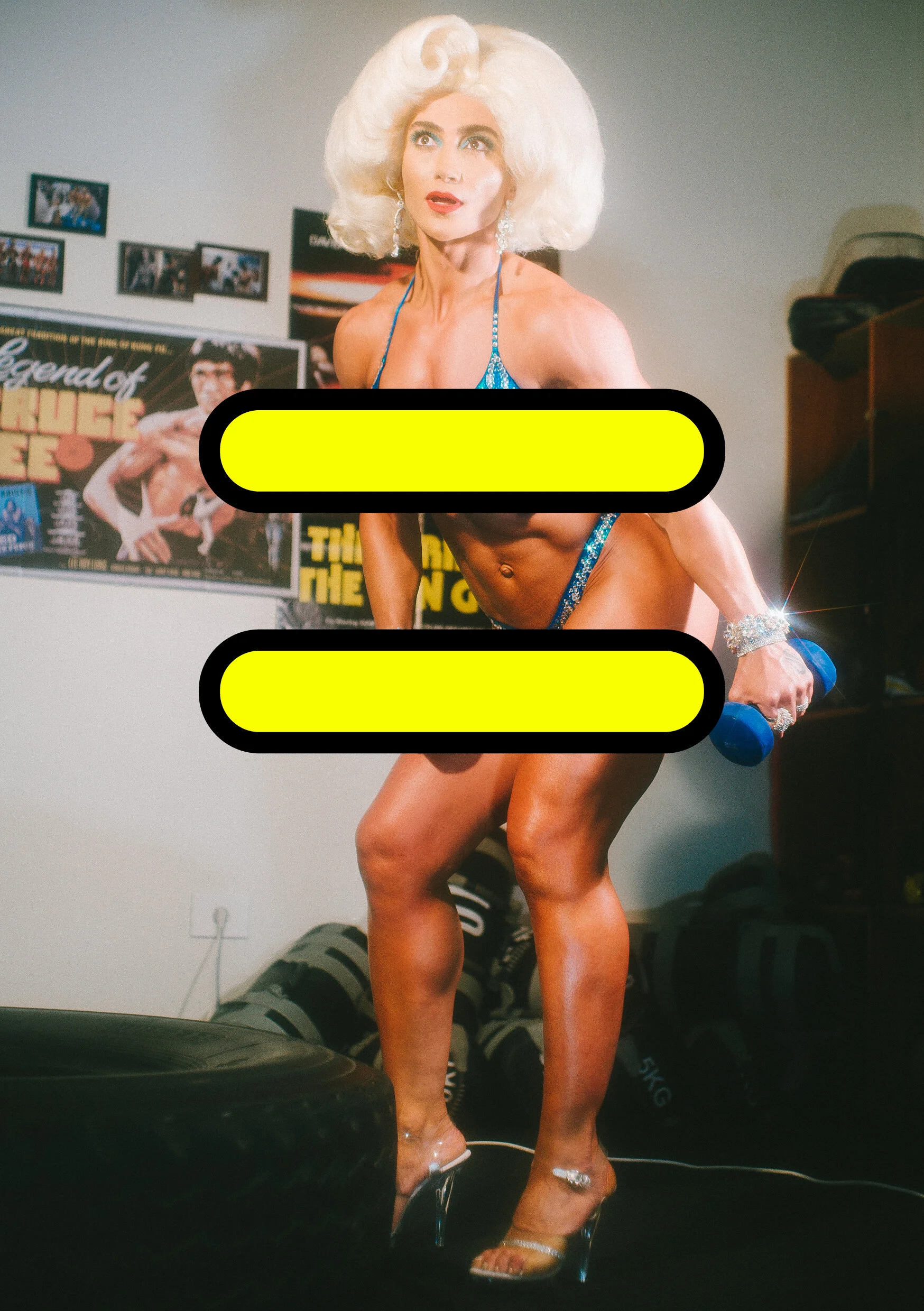 Photo by Mohamad Abdouni. Photo series of Nahed Sater, the first Arab female body-builder to win an international title (Lebanon)