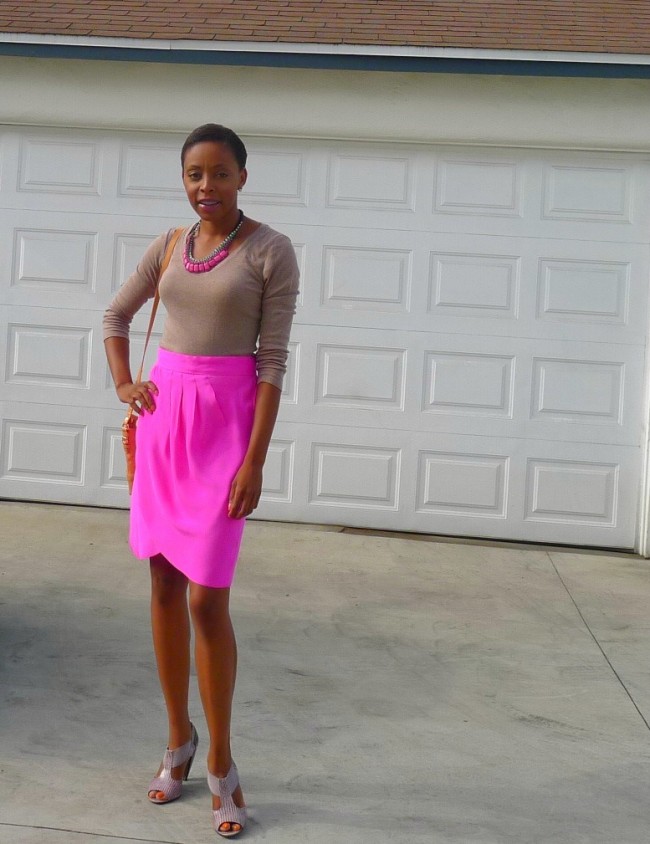 Pink Silk Skirt Outfit — Irie Chic