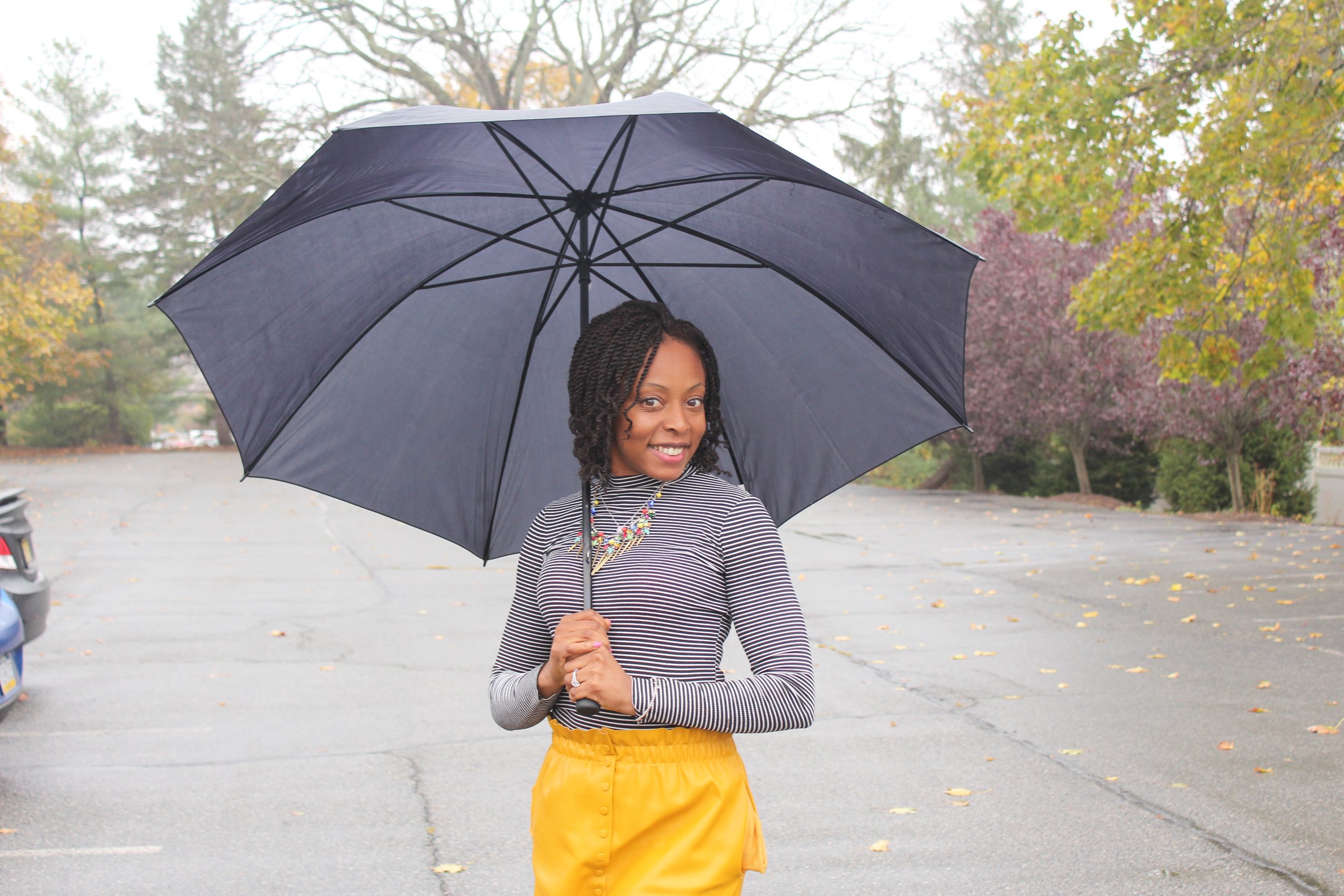 Fall Brights: Mustard Yellow Skirt + Black Booties — Irie Chic