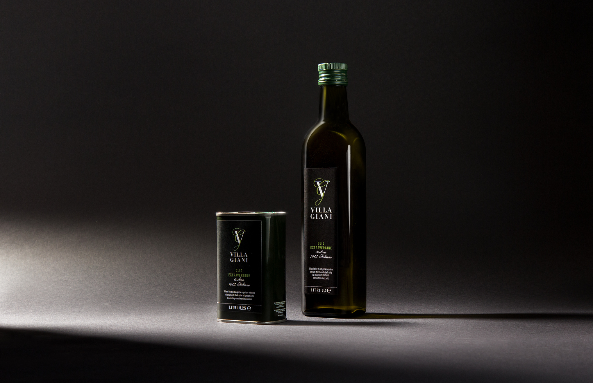 Verpackungsdesign für Villa Giani Olivenöl