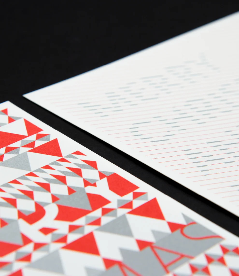 Christmascard for Street One by sons of ipanema, an office for communication design in cologne. Triangulum pattern, Stripes.