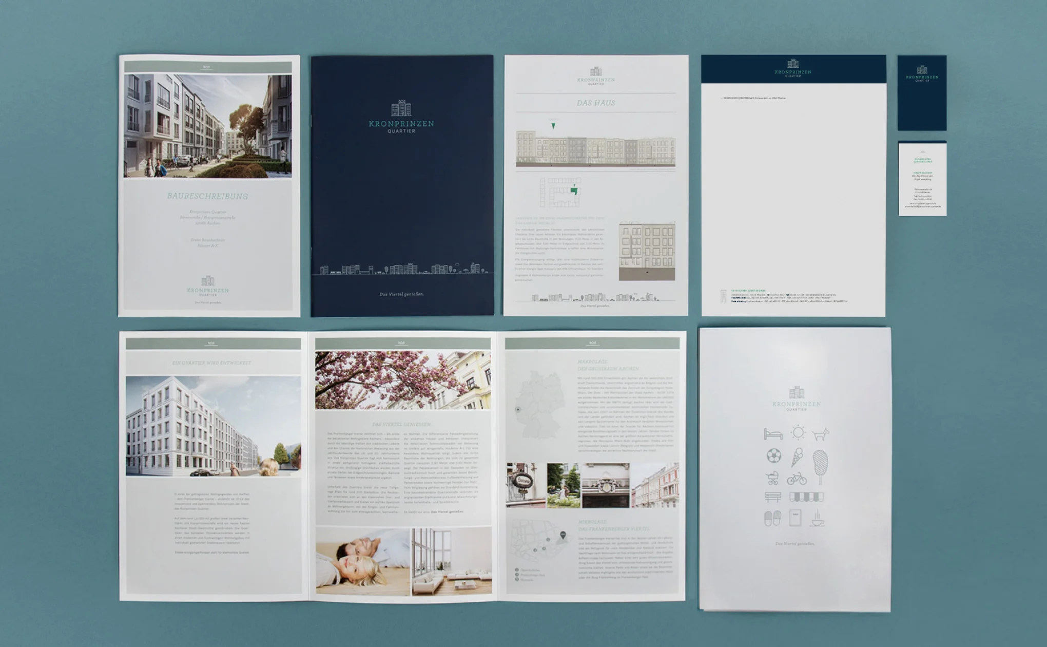 Coporate Design für das Kornprinzen Quartier in Aachen für die GS Immobiliengruppe. Art Direction für Icons, Illustrationen, Briefpapier, Visitenkarten und Layout des Kataloges, wurde von dem Kölner Grafikbüro sons of ipanema übernommen.