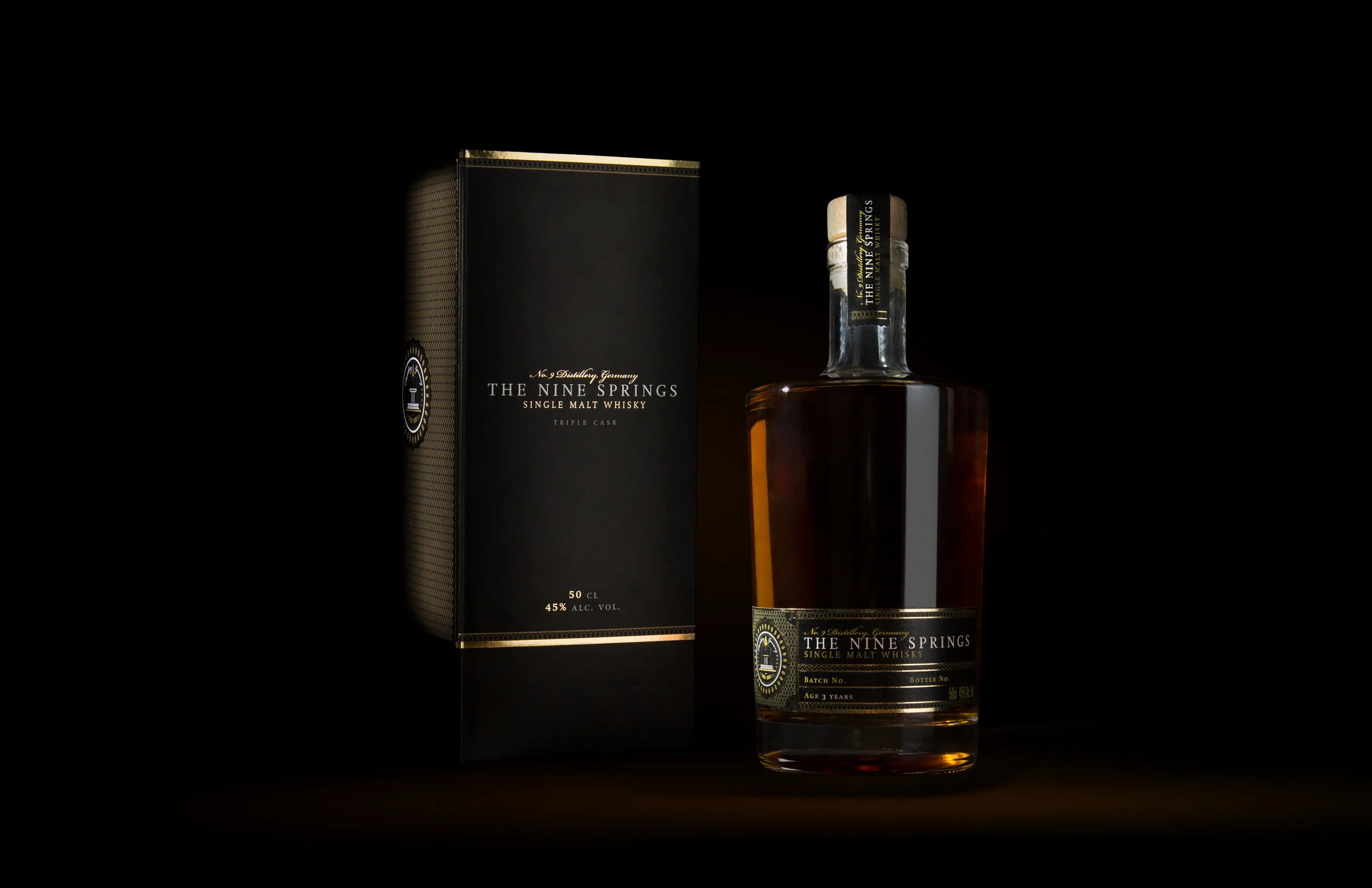 sons of ipanema Verpackungsdesign für The Nine Springs Single Malt Whiskey