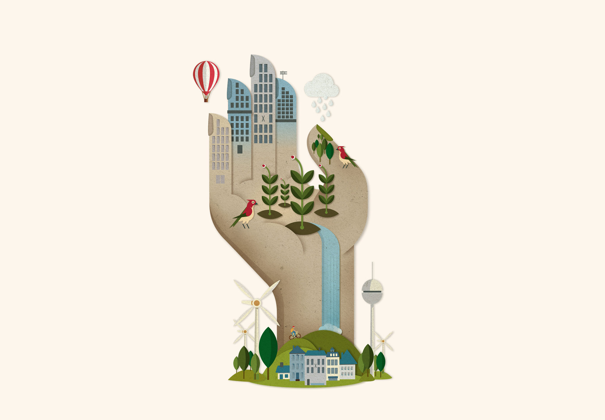 Illustrationen zu verschiedenen Themen von den sons of ipanema für die Nord/LB Luxemburg