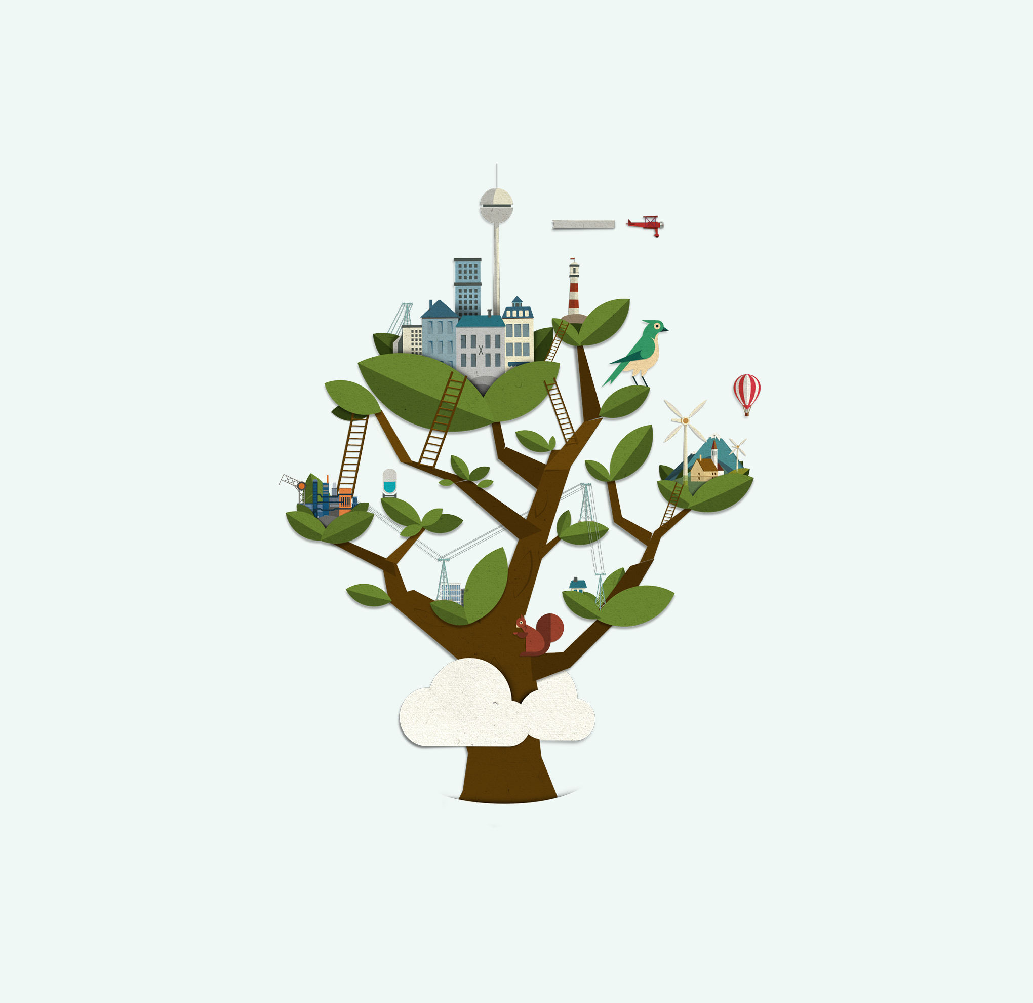 Baum-Illustration für den Finanzsektor (Nord/LB Luxemburg)