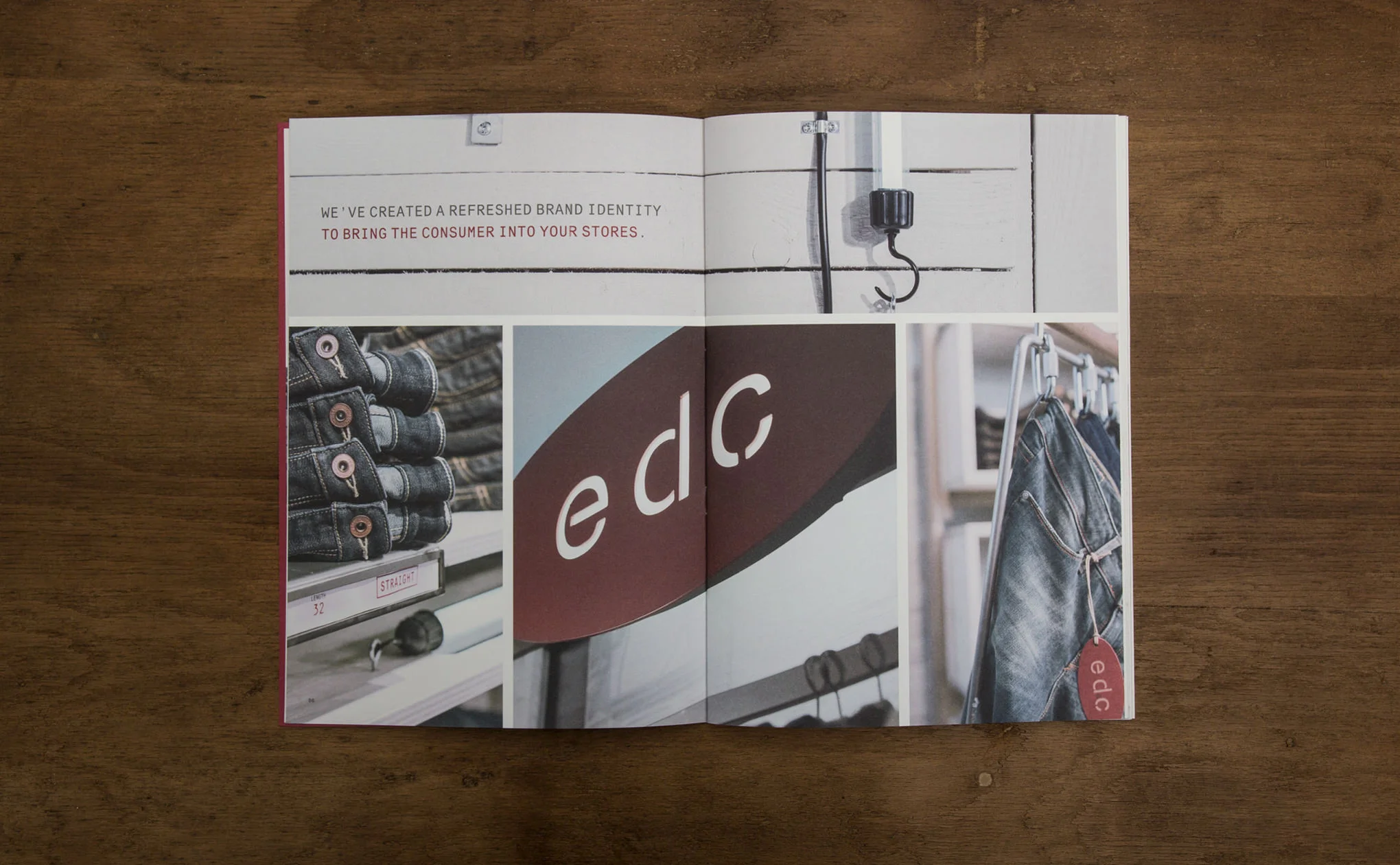 Die sons of ipanema aus Köln organisieren das Fotoshooting im edc concept store und übernehmen das Editorial Design einer B2B Broschüre.