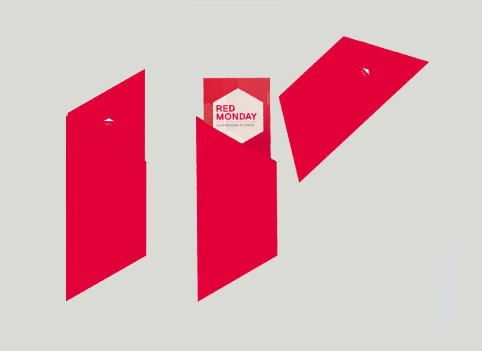 Corporate Design, Eintrittskarten für das Gastro-Event Red Monday von Red Bull von der Kreativagentur sons of ipanema aus Köln.