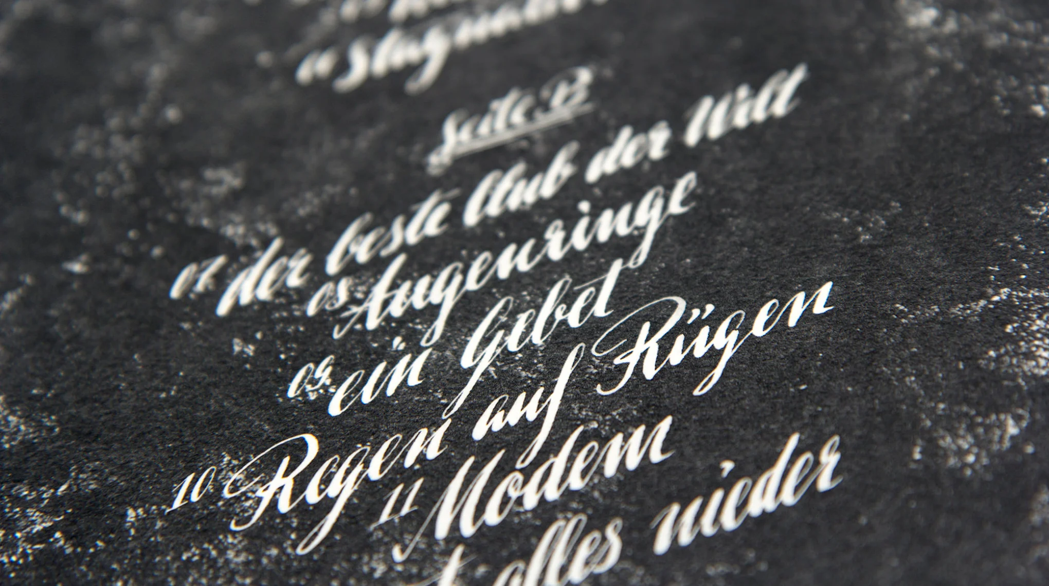 Kalligraphie Gestaltung für Love A, anlässlich des Albums Jagd und Hund