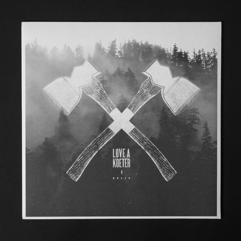 Cover Artwork für die Bands Love A und Koeter aus Trier und Köln. Natürlich aus der Feder des Designstudios sons of ipanema.