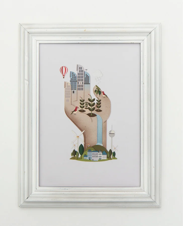 Hand-Illustration für die NORD/LB Luxemburg