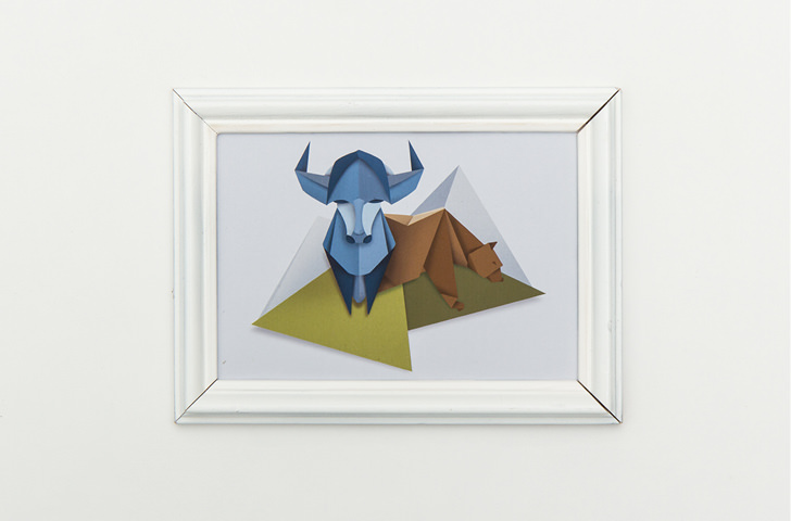 Illustration von Bär und Stier, die den DAX visualisieren