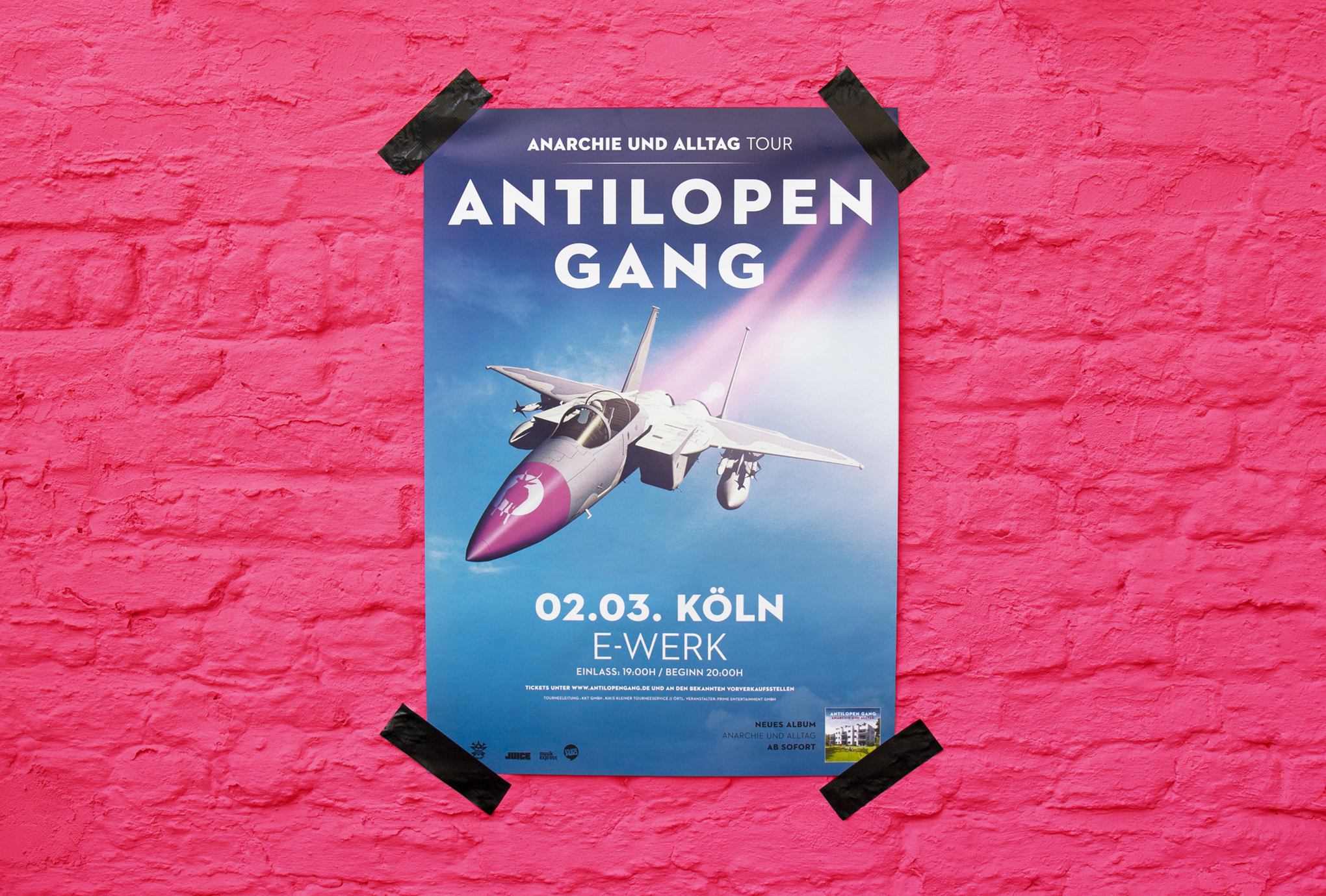 Tour Plakat für das Konzert der Antilopen Gang in Köln, von den sons of ipanema.