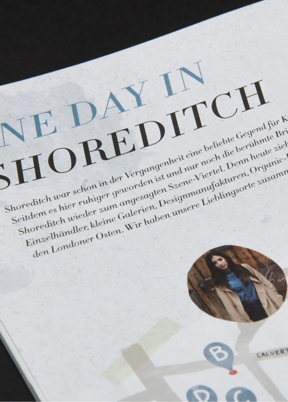 One Day in Shoreditch - Detail einer Karten und Orte Illustration für den Kunden Street One. Layout von den sons of ipanema.