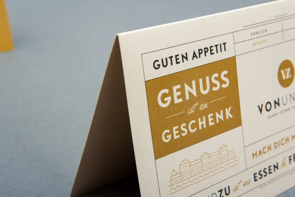 Die sons of ipanema, eine Designagentur aus Köln, haben einen Gutschein für vonundzu aus Bad Ems gestaltet