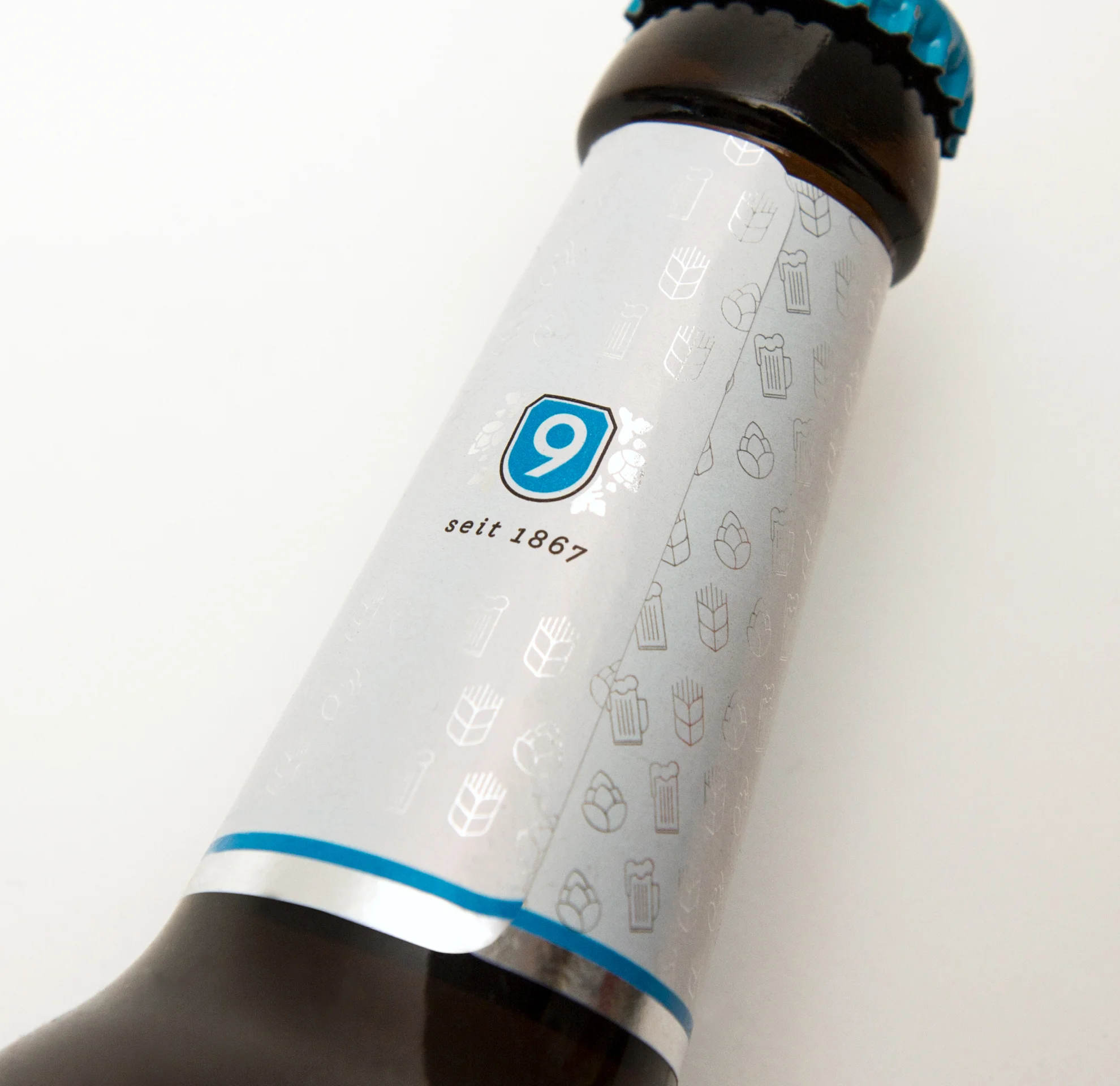Flaschenhals-Beklebung für die 0,5er Flasche.