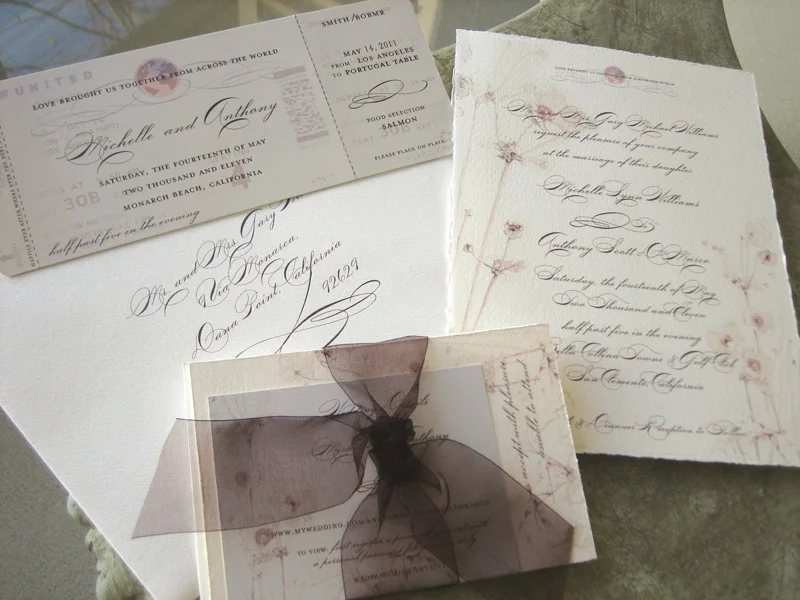 papermelange.com | Anemone Wedding Invitations | Paper Melange Custom Event Stationery | Exclusive Invites For Weddings and Events