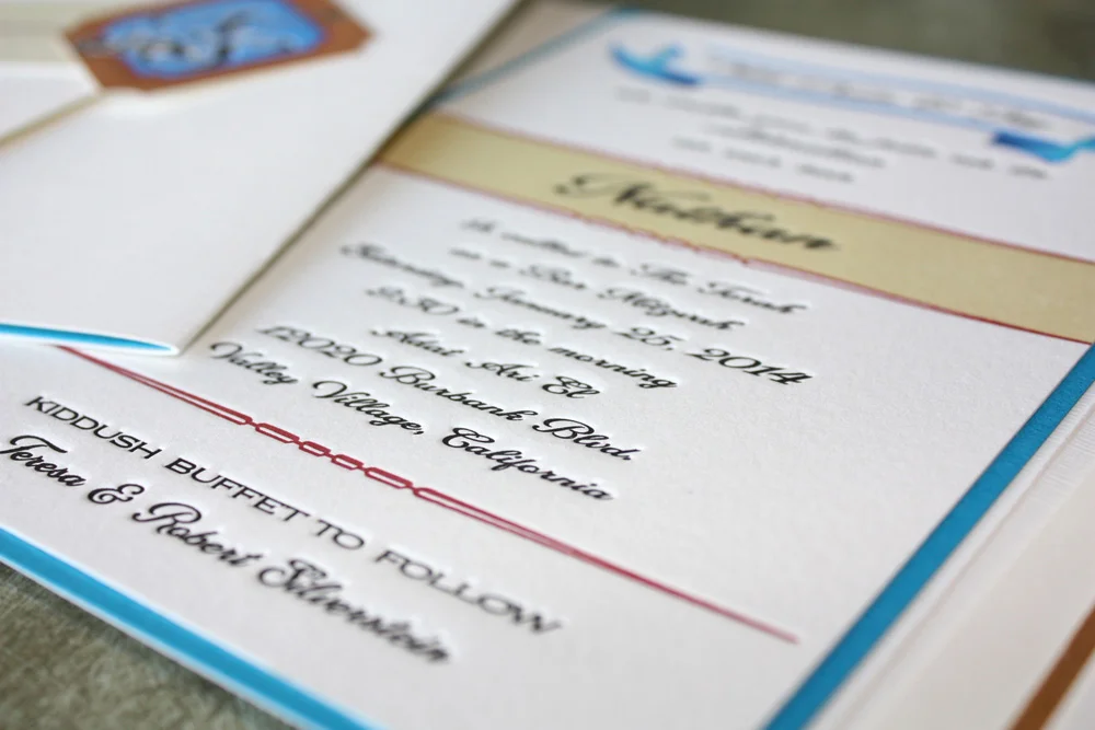 papermelange.com | Bar Mitzvah Invitations | Paper Melange Custom Event Stationery | Exclusive Invites For Weddings and Special Events