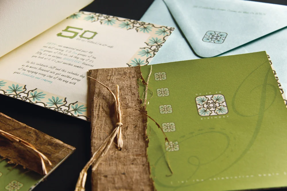 papermelange.com | 50th Birthday Party Invitations | Paper Melange Custom Event Stationery | Exclusive Invites For Weddings and Special Events