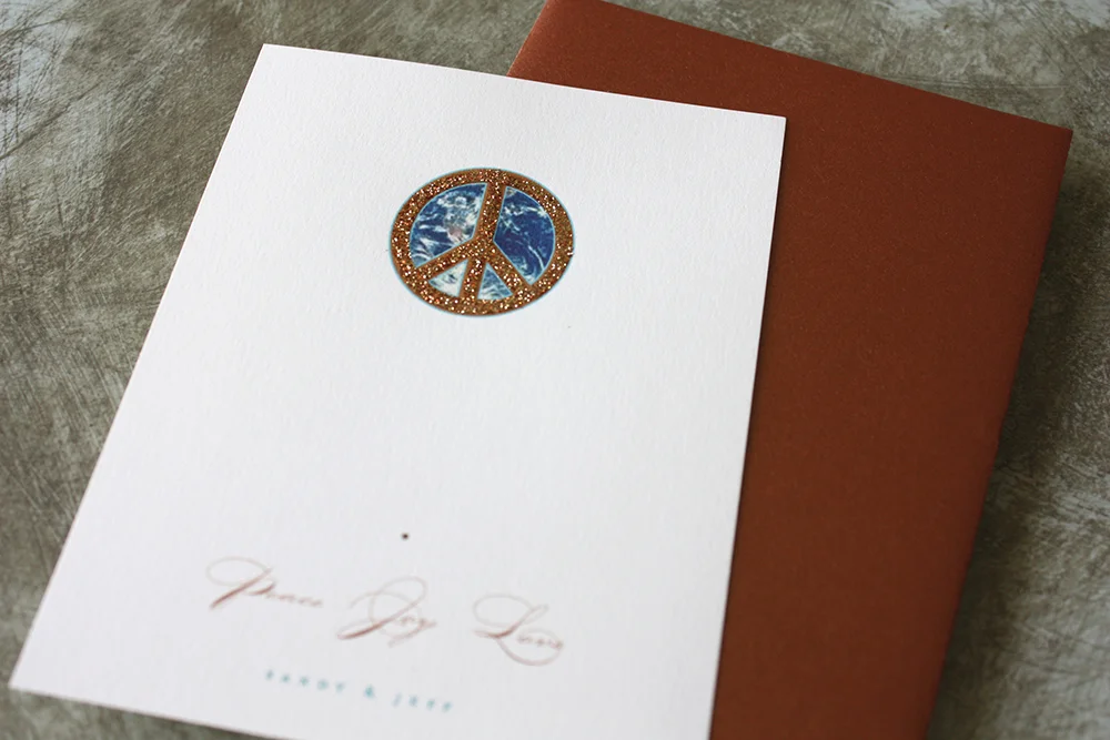papermelange.com | World Peace Holiday Card | Seasonal Stationery and Invitations | Paper Melange