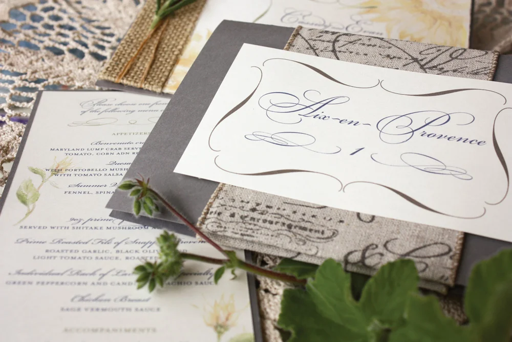 papermelange.com | Rustic Sunflower Wedding Invitations | Paper Melange Custom Event Stationery | Exclusive Invites For Weddings and Events