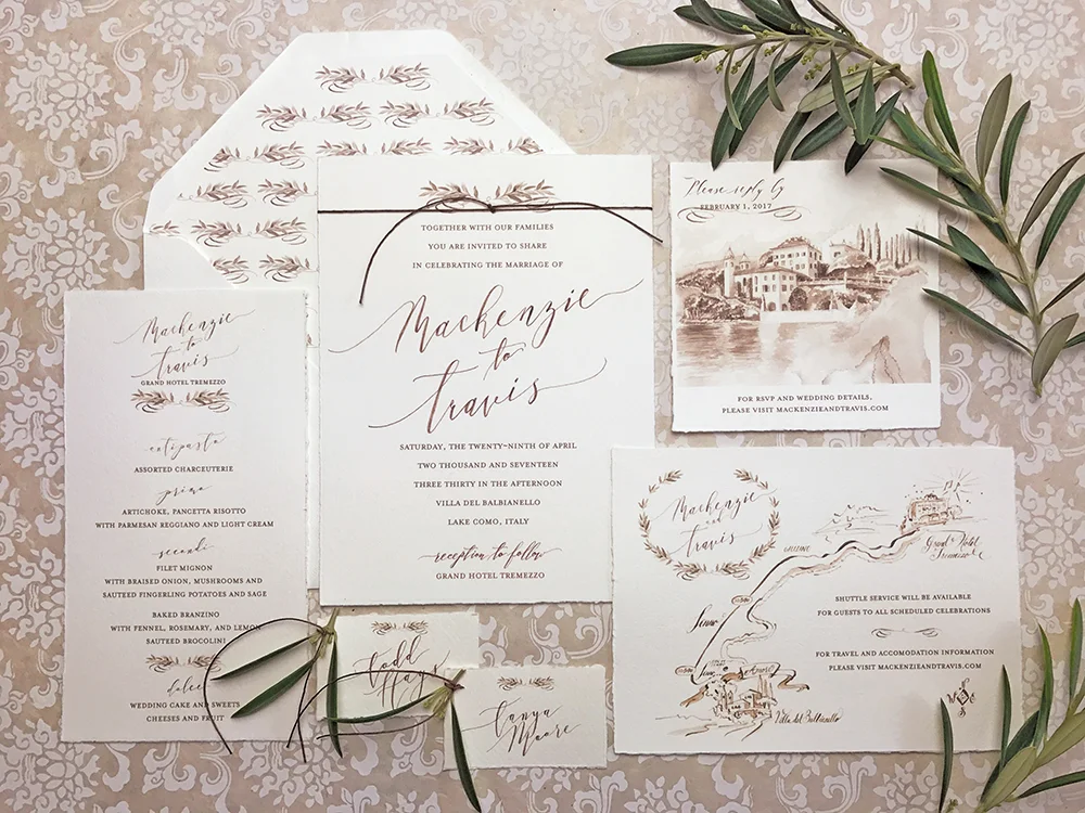 papermelange.com | Italy Wedding Invitations | Paper Melange Custom Event Stationery | Exclusive Invites For Weddings and Events