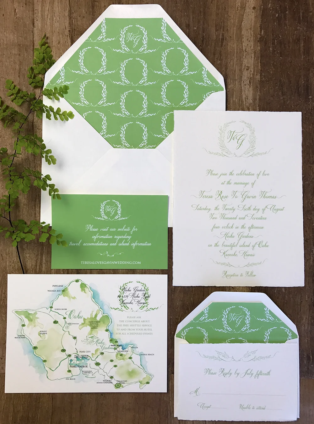 papermelange.com | Hawaii Destination Wedding Invitations | Paper Melange Custom Event Stationery | Exclusive Invites For Weddings and Events