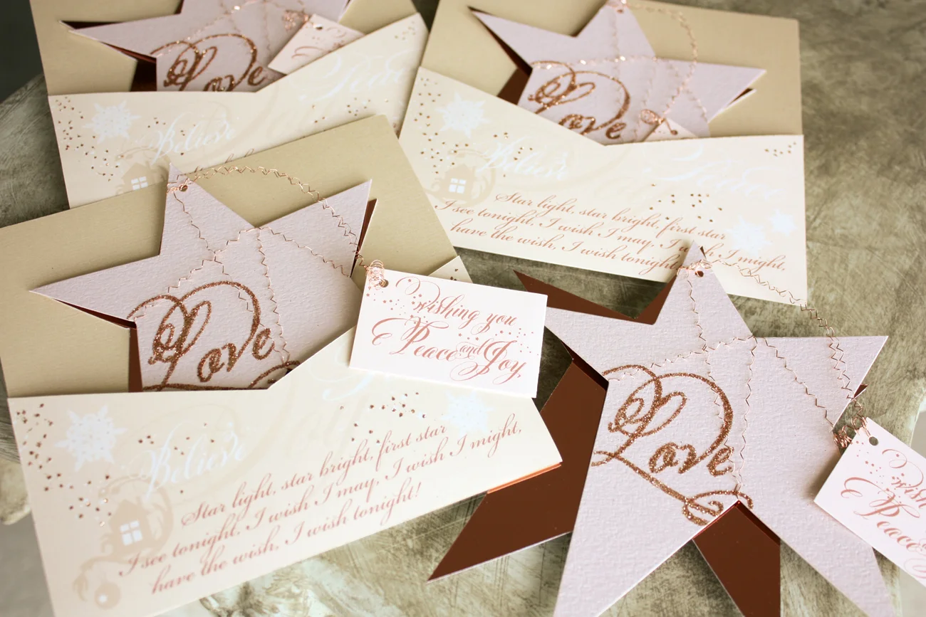  papermelange.com | Star Shaped Holiday Cards | Seasonal Stationery and Invitations | Paper Melange 