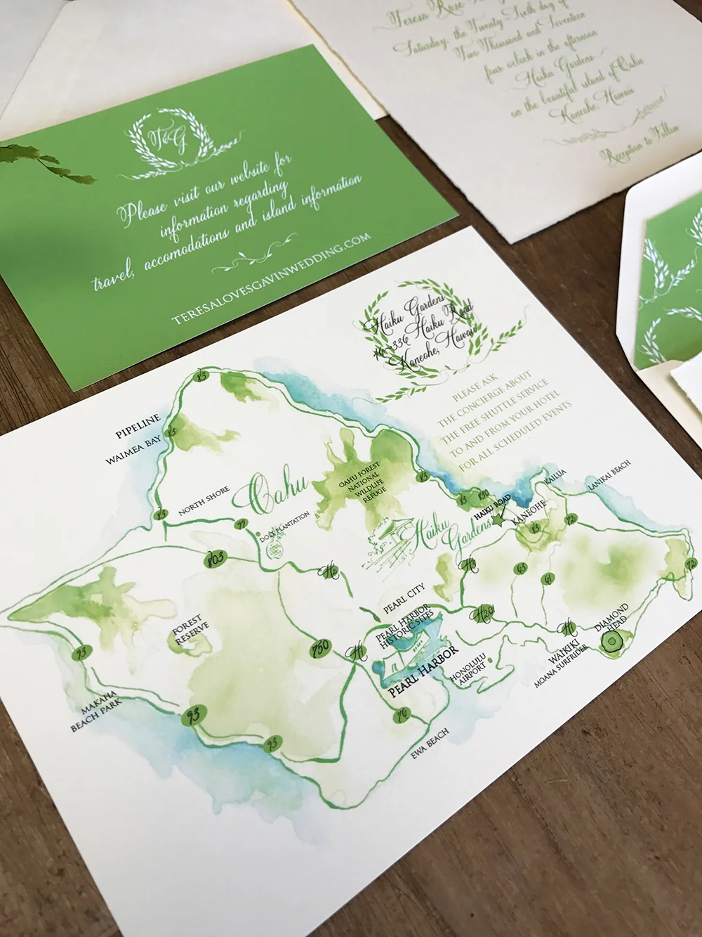Oahu Wedding Invitation — Paper Melange