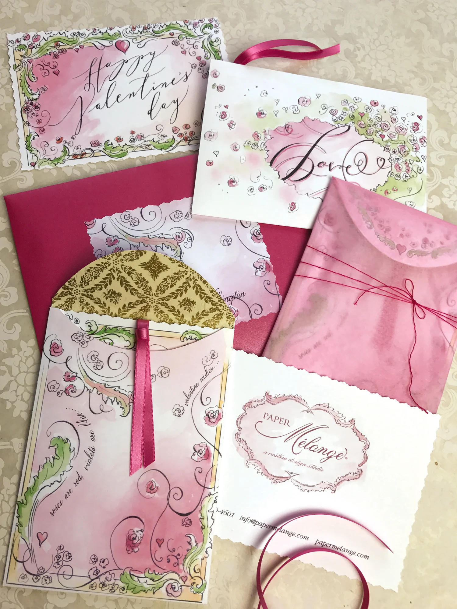 papermelange.com | Valentine’s Day Card |