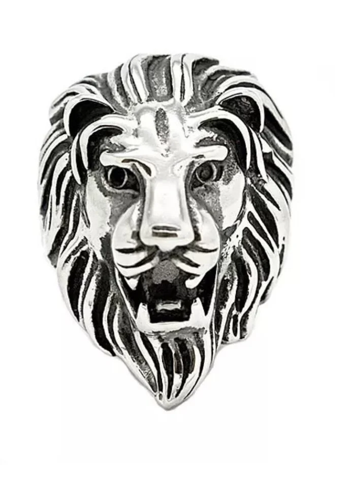 Lion Head Ring Men's - Stainless Steel