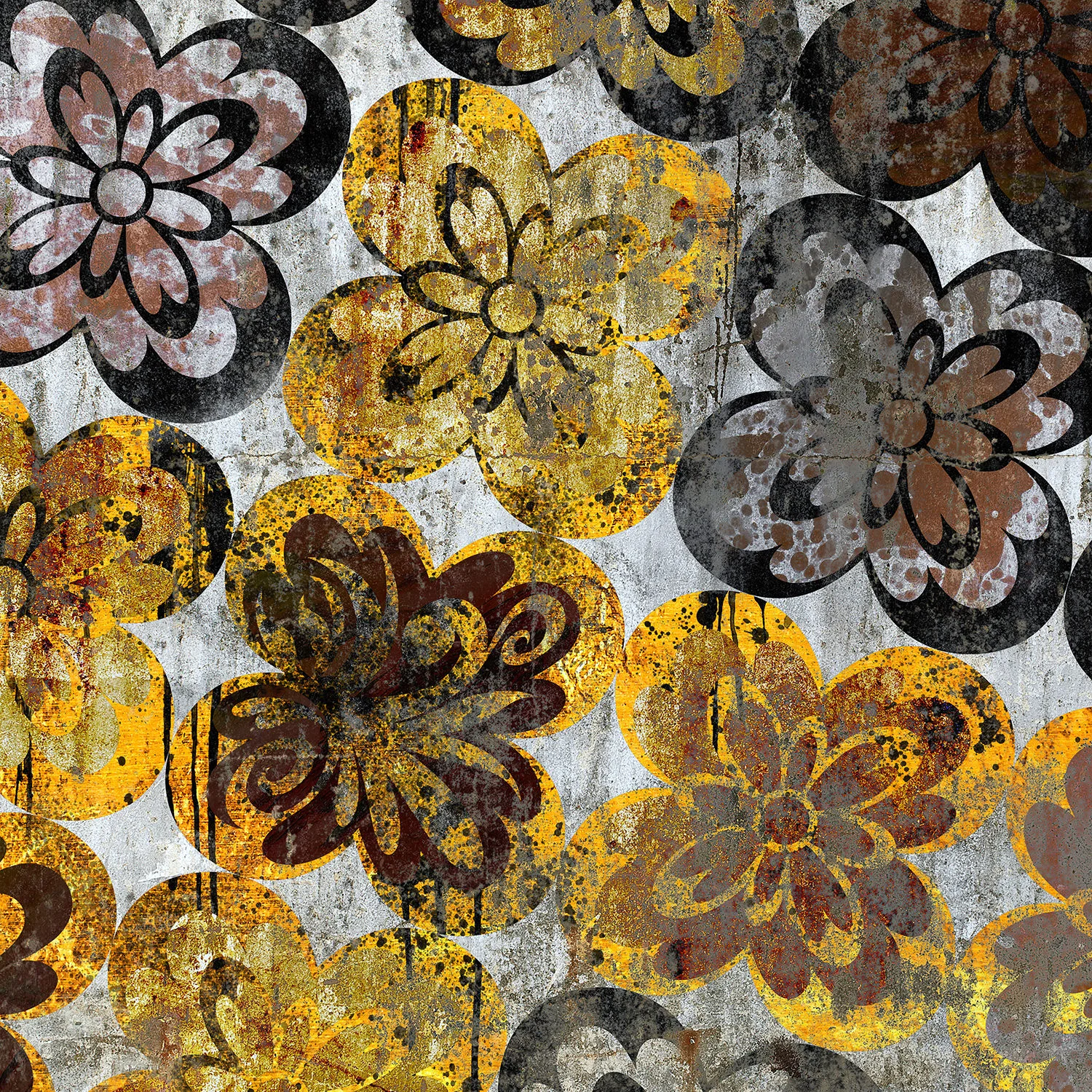 Flourished Floral on Grunge Wall.jpg