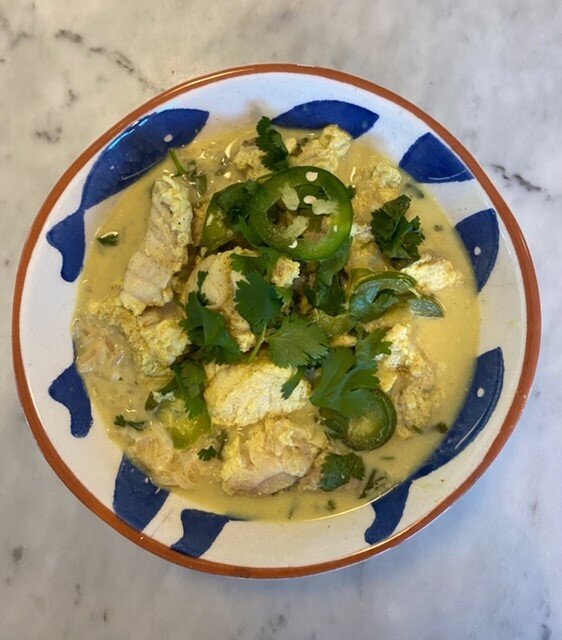 Grilled Coconut Curry Monkfish