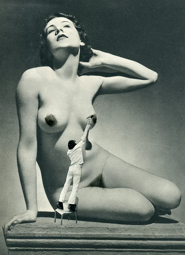 The Censor - Collage sur papier - 25 x 32 cm