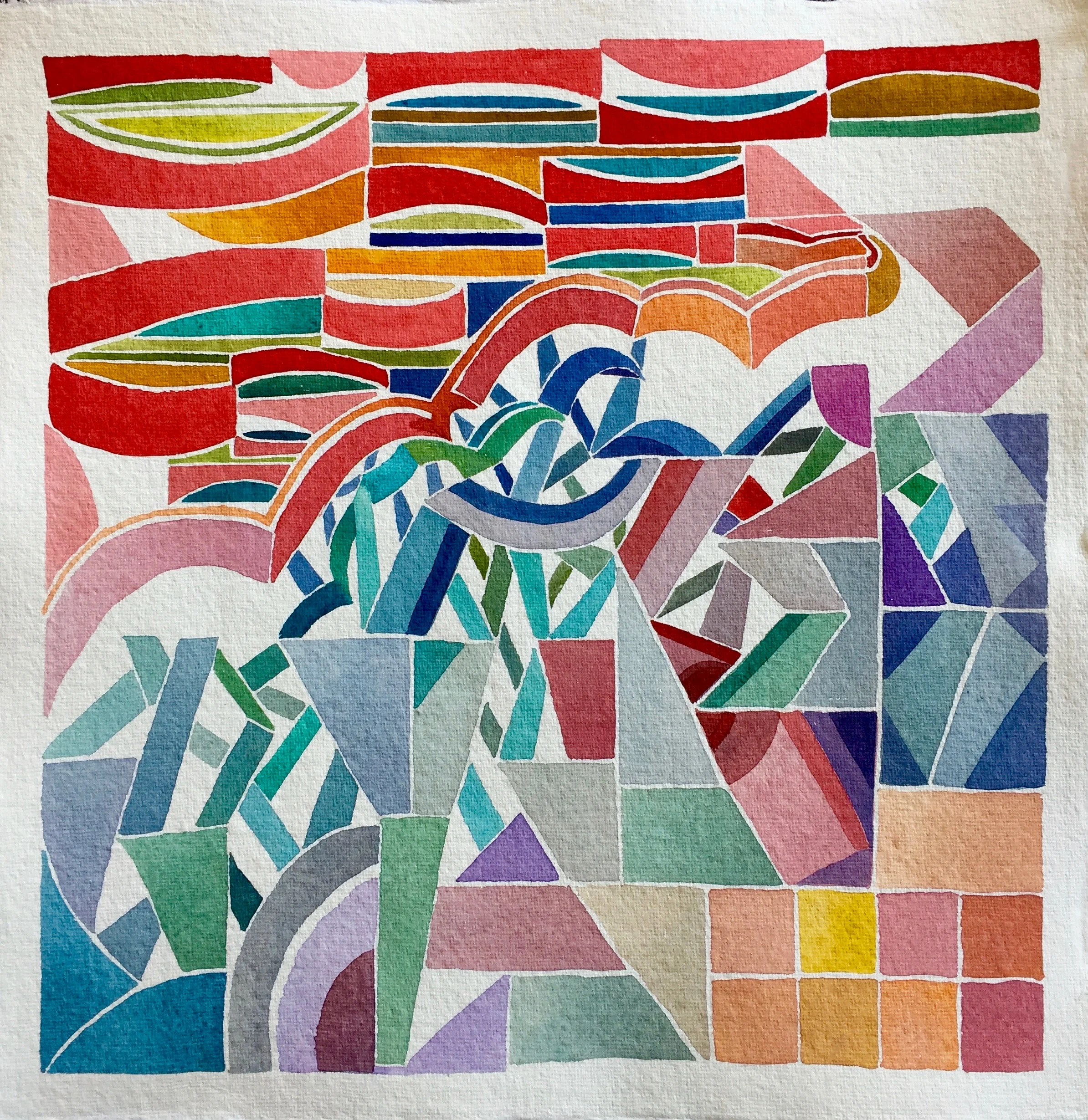 Aquarel op papier - 30 x 30 cm