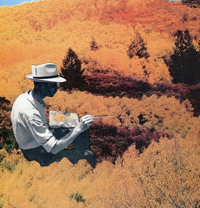 Autumn almost ready - 2017 - Collage op papier - 40 x 50 cm