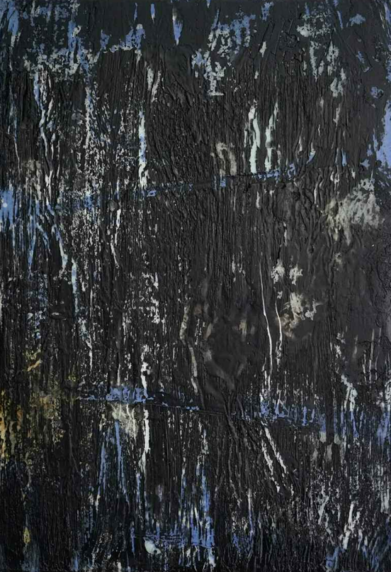 waterscopie#10 - 2018 - Pencil, ink, acrylic and wax on paper stuck on wood - 19,3 x 28 cm